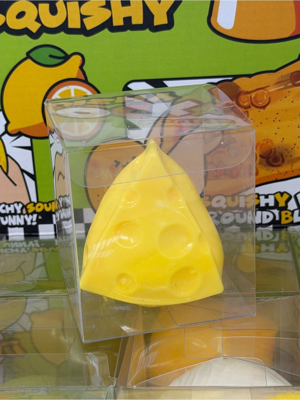 CRUNCHY Cheese Slice Squishy Squeeze Toy NEW IN BOX